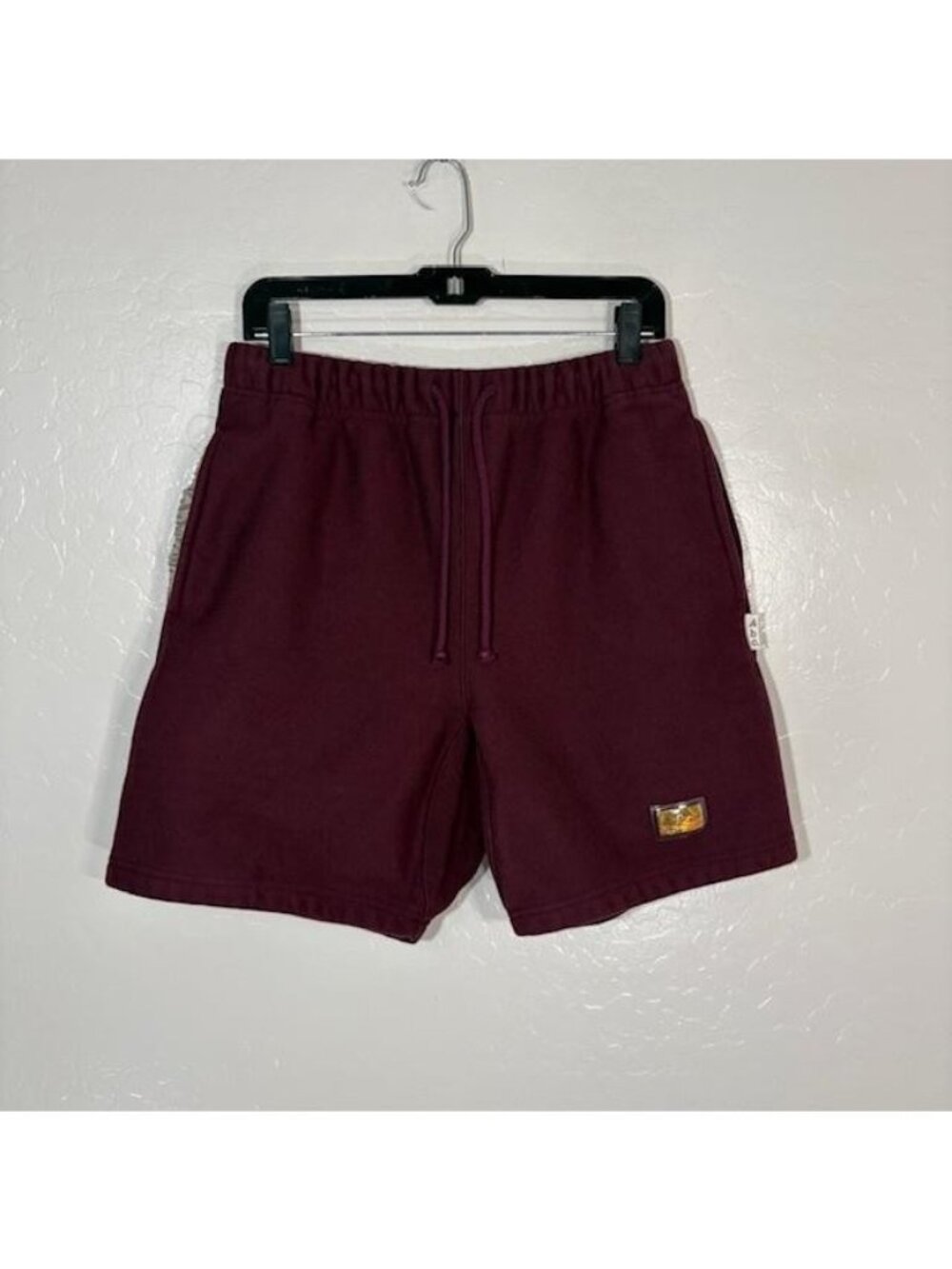 Advisory Board Crystals Shorts Mens 31 Red Fleece Sweat Drawstring Logo Casual